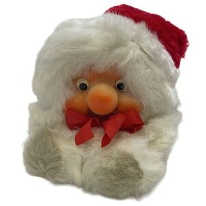 Rare! Vintage 1984‎ Rennoc Santa Clause Teddy Bear Plush Chubby Elf Face